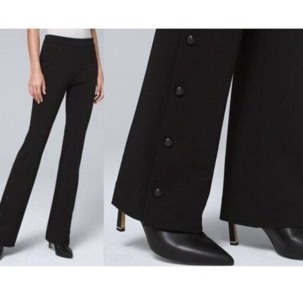 White House Black Market Skinny Boot Pants With Button Details- Size 12